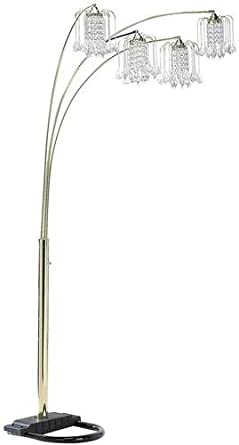 84"h Dimmer Finish 4 Arch Floor Lamp in Polished Brass Finish .