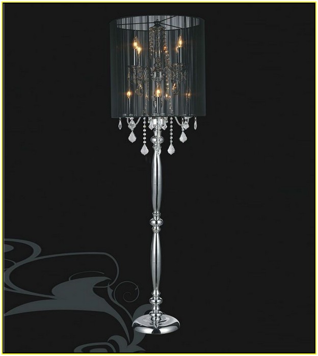 How to Beautify a Standing Chandelier Floor Lamp | Home Furniture .