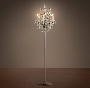 Standing chandelier floor lamp - 17 tempts to catch the drift .