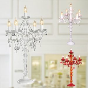 Crystal Chandelier Candelabra Table Lamp Candlestick Floor Lamp .