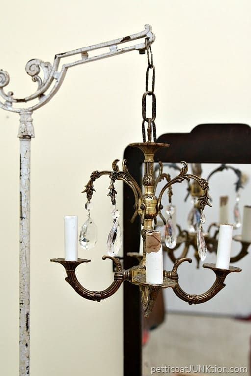 How To Display A Vintage Chandelier | Floor standing lamps .