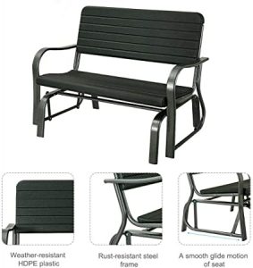 Amazon.com : Outdoor Patio Swing Porch Rocker Glider Bench .