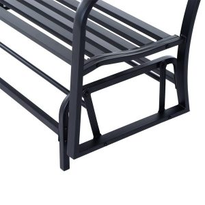 Shop Outsunny 50" Outdoor Patio Swing Glider Bench Chair with High .