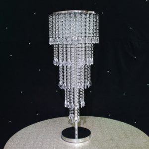 Wedding Table Crystal Chandelier Centrepiece Stand, View table .