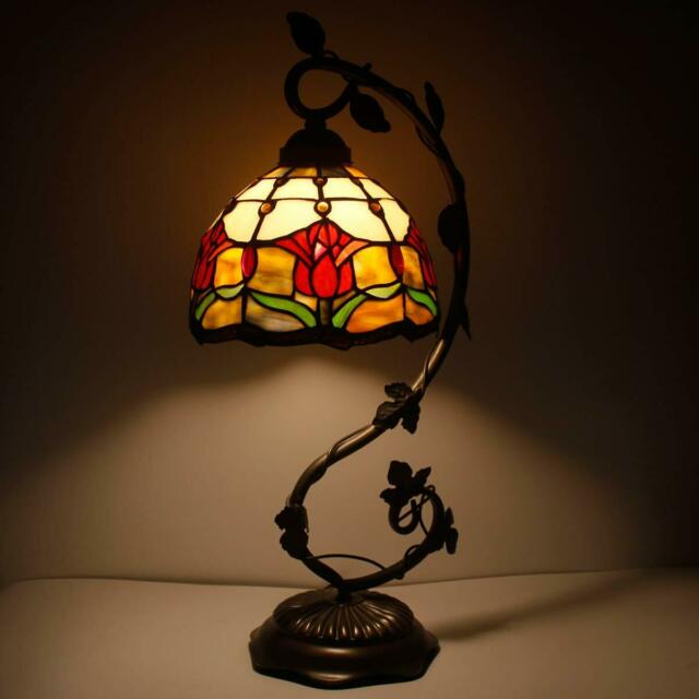 Tiffany Style Desk Lamp Stain Glass Table Dragonfly Office Living .