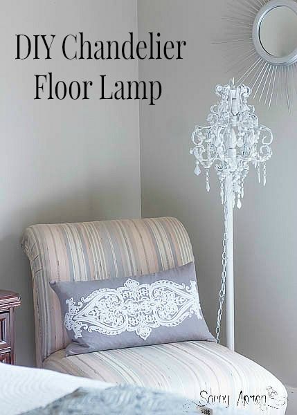 DIY Chandelier Floor Lamp | Chandelier floor lamp, Diy floor lamp .