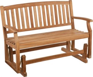 Gideon Teak Glider Bench - Transitional - Outdoor Gliders - by .