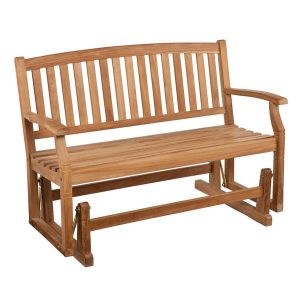 Shop Reseda Teak Outdoor Glider Bench - Overstock - 80292