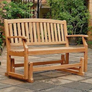 Teak 4 Foot Arched Patio Glider Ben