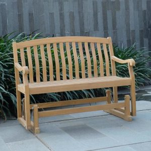 Cambridge Casual Colton Teak Wood Outdoor Glider Bench HD-130572T .