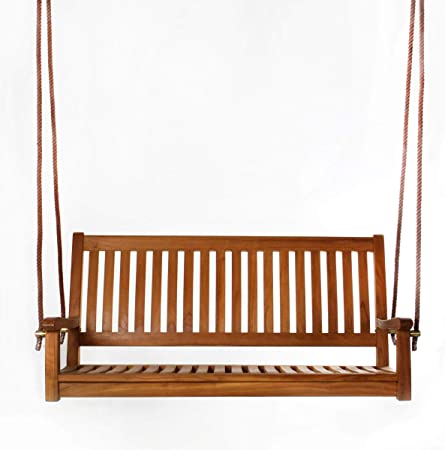 Amazon.com : All Things Cedar TS50 Teak Porch Swing : Garden & Outdo