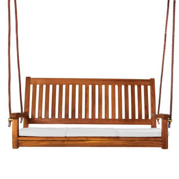 Buy the All Things Cedar Teak Porch Swing with Cushion Online .