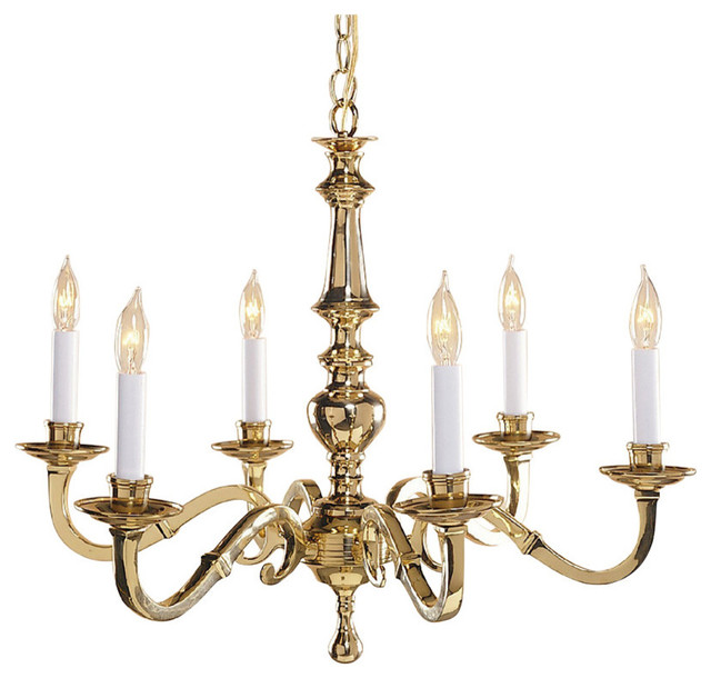 Five Light Cast Brass Chandelier - Traditional - Chandeliers - by .