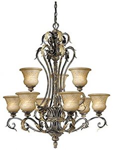 Vaxcel USA MOCHU009PU Monaco 9 Light Traditional Chandelier .