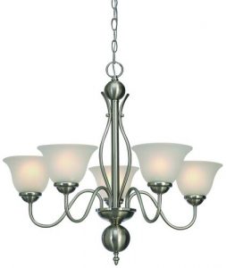 Patriot Lighting® Irelyn 24" 5-Light Brushed Nickel Traditional .