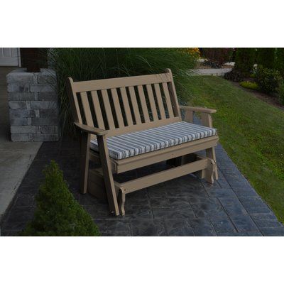 A&L Furniture Traditional English Gliding Bench Size: 41" H x 52 .