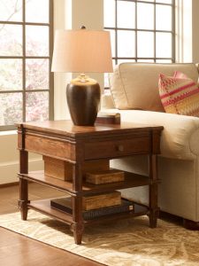 Freeport Bronze Ceramic Table Lamp with Light Beige Linen Shade .