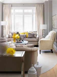 Furniture: Contemporary Living Room With Crystal Spheres Table .