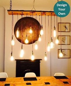 Amazon.com: Reclaimed Wood Chandelier - 17 Pendant Light Trendy .