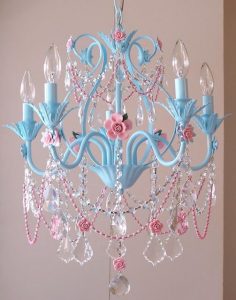 Girly-girl Chandelier (C/O: Fashion-Isha) | Pink chandelier .