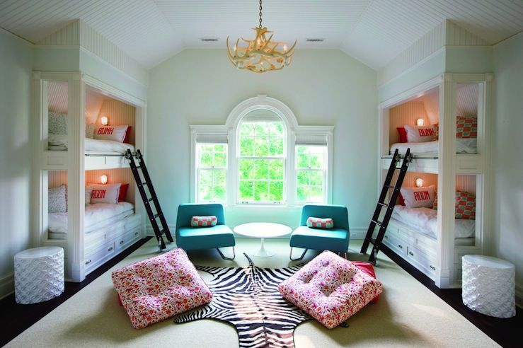 girl's rooms - white wedding rings garden stools zebra rug built .
