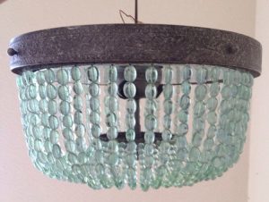 Aqua, Turquoise, Beaded Lighting Fixture, Chandelier | Beaded .