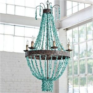 Regina Andrew Lighting Turquoise Beaded Chandelier | Turquoise .