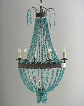 Regina-Andrew Design Turquoise Beads Chandeleir - Neiman Marcus .