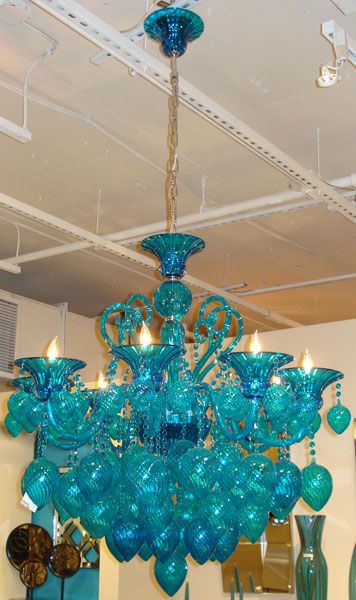 Turquoise Chandelier | Turquoise wall decor, Turquoise chandeli