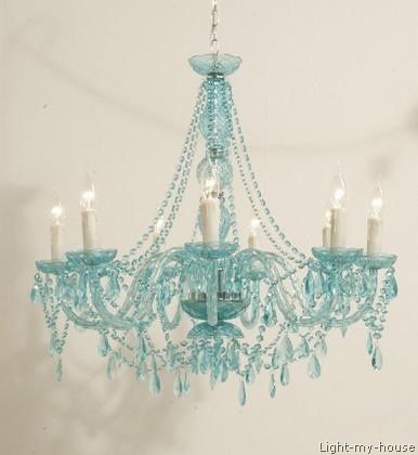 Hooked on… turquoise! | Turquoise chandelier, Chandelier .