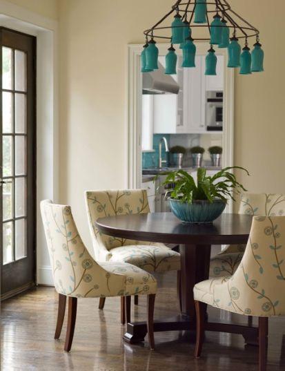 Turquoise Blue Chandelier - Transitional - dining ro