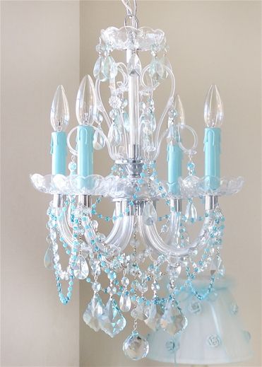Everything Turquoise: Lighting - Chandelier with blue | Turquoise .