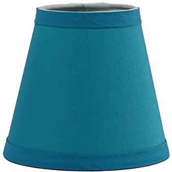 Urbanest Teal Cotton Chandelier Lamp Shade, 3-inch by 6-inch by 5 .