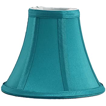 Urbanest Teal Silk Bell Chandelier Lamp Shade, 3-inch by 6-inch by .