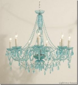 Hooked on… turquoise! (With images) | Turquoise chandelier .