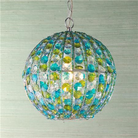 Colored Acrylic Crystal Dome Light | Turquoise cottage, Mini .
