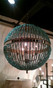 Turquoise Marble Orb Chandelier - The Designer Insid