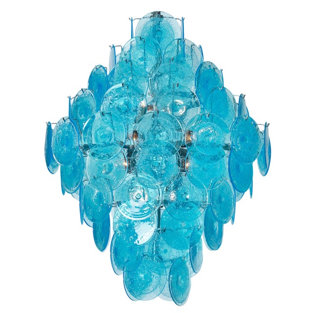 Murano Glass Turquoise Pendant Chandelier | Chairi