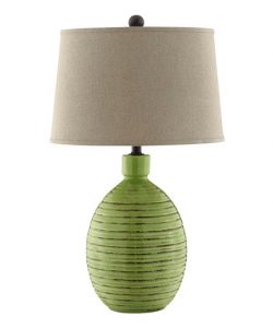 Timber Lane Furniture Tuscan Green Crackle Table Lamp | Zuli