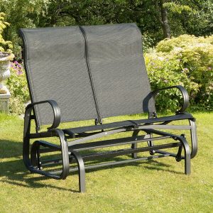 Winston Porter Blasa Havana Twin Seat Glider Bench & Reviews | Wayfa