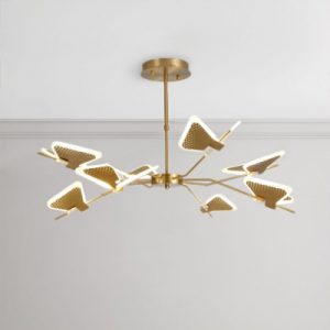 Ultra Modern Gold Chandelier Light 3/6/8 Light 18/36/48W LED .