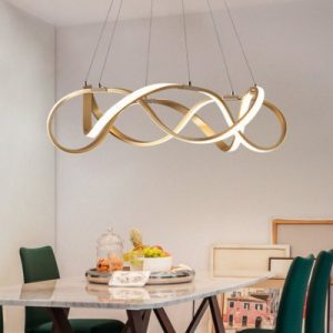 Room Decorative Lights Polished Brass Twist LED Pendant Light 33 .