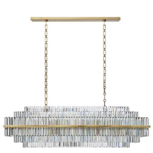 Vienna 52" Linear Crystal Chandelier | Williams Sono