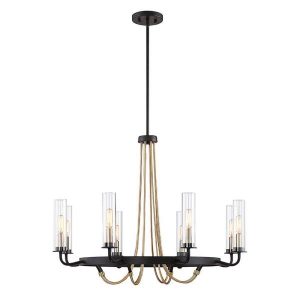 Filament Design 8-Light Vintage Black Chandelier CLI-SH265549 .