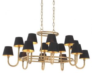 Vintage Brass Chandelier, Eichholtz Sparrows - Transitional .