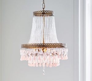 Vintage Glass Nursery Chandelier | Pottery Barn Ki