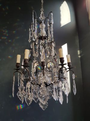Vintage French Crystal Chandelier for sale at Pamo
