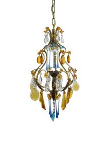 Vintage Chandelier, Murano Chandelier, Crystal Chandelier, Italian .