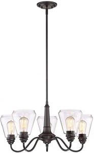 Altair Lighting Vintage Style Chandelier with 5 Reversible Arms .