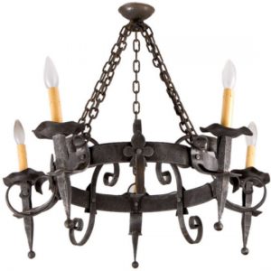 French Vintage Wrought Iron Chandelier, 1930's | French Antiques .